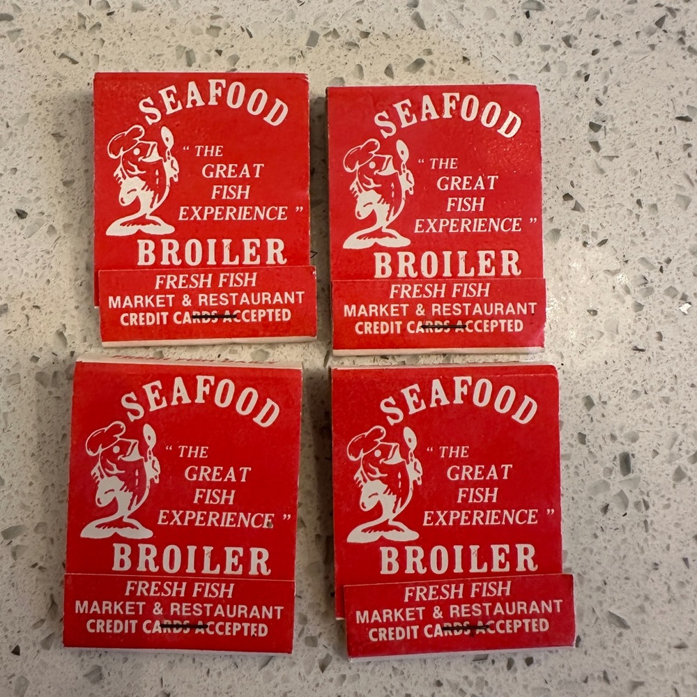 Red Seafood Broiler Matchbooks (4)